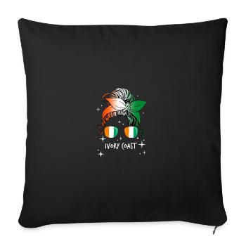 Ivory Coast - Sofa pillowcase 17,3'' x 17,3'' (45 x 45 cm) - black - Front