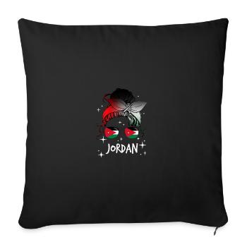 Jordanien - Sofakissenbezug 45 x 45 cm - Schwarz - Vorne