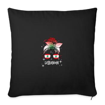 Lebanon - Sofa pillowcase 17,3'' x 17,3'' (45 x 45 cm) - black - Front