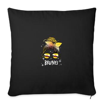 Brunei - Sofa pillowcase 17,3'' x 17,3'' (45 x 45 cm) - black - Front
