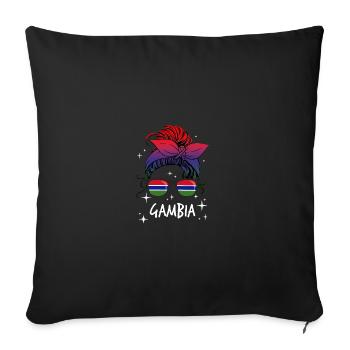 Gambia - Sofa pillowcase 17,3'' x 17,3'' (45 x 45 cm) - black - Front