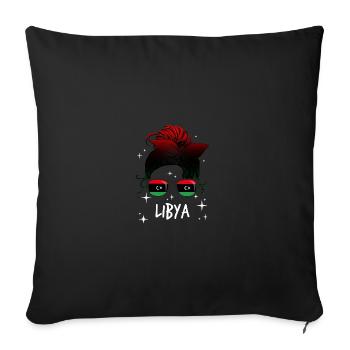 Libyen - Sofakissenbezug 45 x 45 cm - Schwarz - Vorne