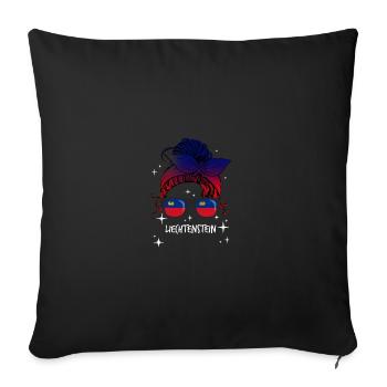 Liechtenstein - Housse de coussin décorative 45 x 45 cm - noir - Devant