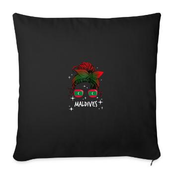 Malediven - Sofakissenbezug 45 x 45 cm - Schwarz - Vorne