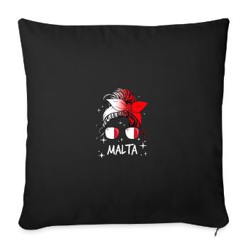 Malta - Sofa pillowcase 17,3'' x 17,3'' (45 x 45 cm) - black - Front