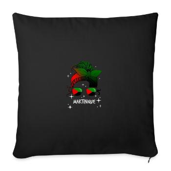 Martinique - Housse de coussin décorative 45 x 45 cm - noir - Devant