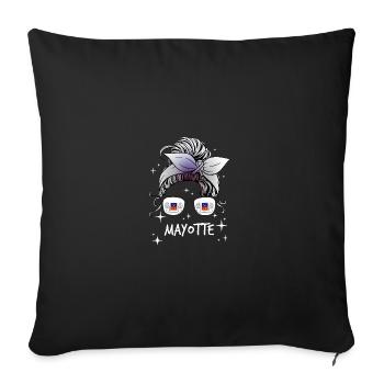 Mayotte - Housse de coussin décorative 45 x 45 cm - noir - Devant
