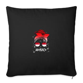 Monaco - Housse de coussin décorative 45 x 45 cm - noir - Devant