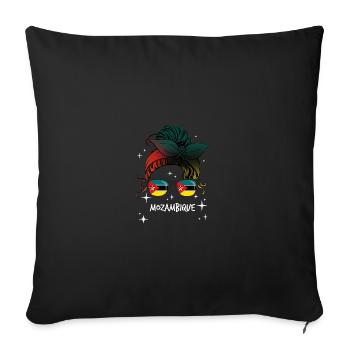 Mozambique - Sofa pillowcase 17,3'' x 17,3'' (45 x 45 cm) - black - Front