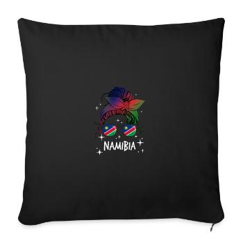 Namibia - Sofakissenbezug 45 x 45 cm - Schwarz - Vorne
