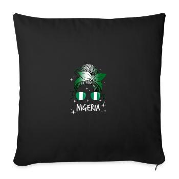 Nigeria - Sofakissenbezug 45 x 45 cm - Schwarz - Vorne