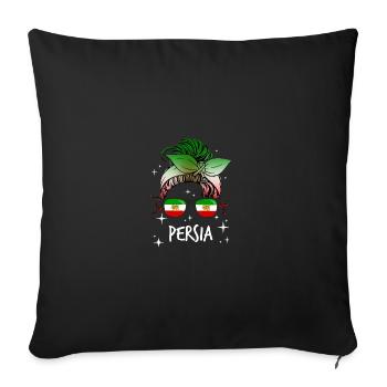 Persia - Sofa pillowcase 17,3'' x 17,3'' (45 x 45 cm) - black - Front