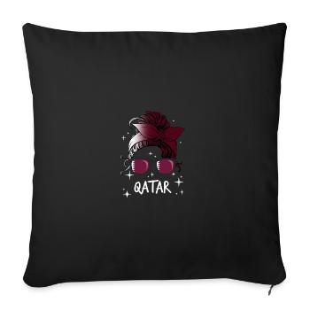 Qatar - Sofa pillowcase 17,3'' x 17,3'' (45 x 45 cm) - black - Front