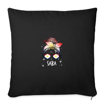 Saba - Housse de coussin décorative 45 x 45 cm - noir - Devant