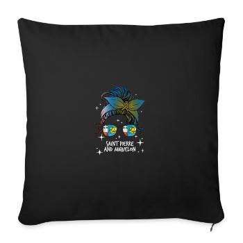St. Pierre und Miquelon - Sofakissenbezug 45 x 45 cm - Schwarz - Vorne