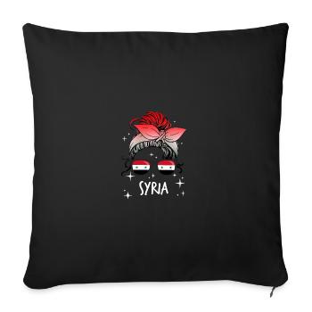 Syria - Sofa pillowcase 17,3'' x 17,3'' (45 x 45 cm) - black - Front