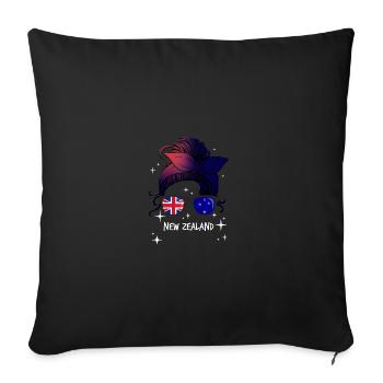 Nouvelle-Zélande - Housse de coussin décorative 45 x 45 cm - noir - Devant