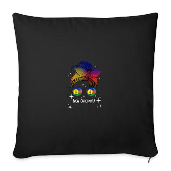 Nouvelle-Calédonie - Housse de coussin décorative 45 x 45 cm - noir - Devant