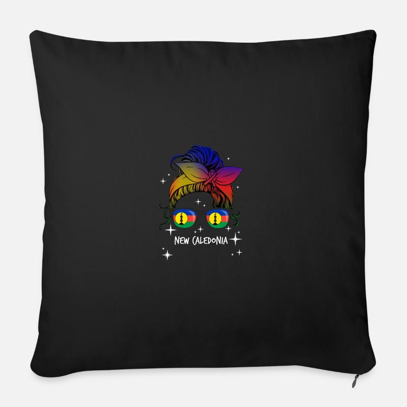 Nouvelle-Calédonie - Housse de coussin décorative 45 x 45 cm - noir