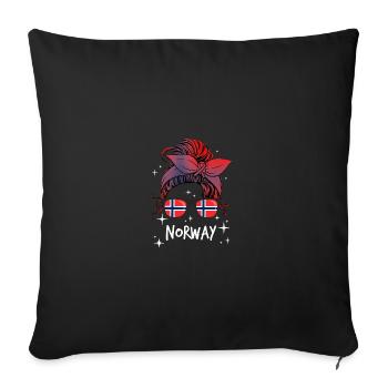 Norway - Sofa pillowcase 17,3'' x 17,3'' (45 x 45 cm) - black - Front