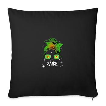 Zaire - Sofakissenbezug 45 x 45 cm - Schwarz - Vorne