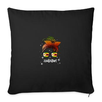 Zimbabwe - Housse de coussin décorative 45 x 45 cm - noir - Devant