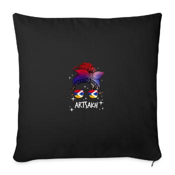 Artsakh - Housse de coussin décorative 45 x 45 cm - noir - Devant