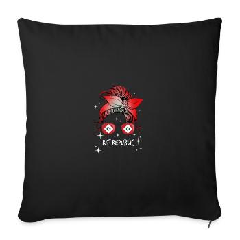 Rif Republic - Sofa pillowcase 17,3'' x 17,3'' (45 x 45 cm) - black - Front