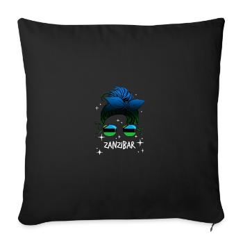 Zanzibar - Housse de coussin décorative 45 x 45 cm - noir - Devant