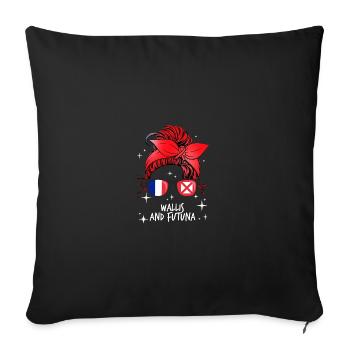 Wallis et Futuna - Housse de coussin décorative 45 x 45 cm - noir - Devant