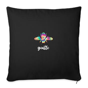 Tie Dye Bee Gentle Biene Be Gentle - Sofa pillowcase 17,3'' x 17,3'' (45 x 45 cm) - black - Front