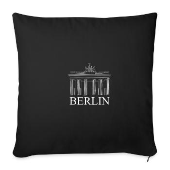 Berlin Brandenburg Gate - Sofa pillowcase 17,3'' x 17,3'' (45 x 45 cm) - black - Front