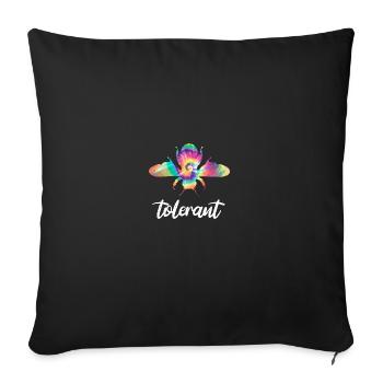 Tie Dye Bee Tolerant Biene Be Tolerant - Housse de coussin décorative 45 x 45 cm - noir - Devant