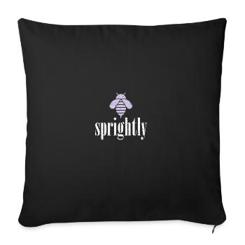 Violet Pastel Abeille Spbright Bee Be Spbright - Housse de coussin décorative 45 x 45 cm - noir - Devant
