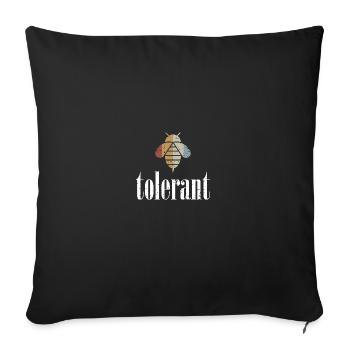 Rétro Bee Tolerant Biene Be Tolerant - Housse de coussin décorative 45 x 45 cm - noir - Devant