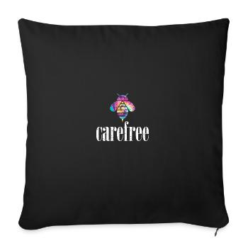 Tie Dye Bee Carefree Biene Be Carefree - Sofa pillowcase 17,3'' x 17,3'' (45 x 45 cm) - black - Front