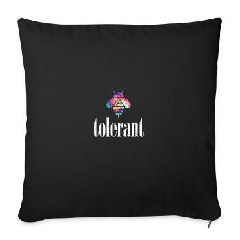 Tie Dye Bee Tolerant Biene Be Tolerant - Housse de coussin décorative 45 x 45 cm - noir - Devant