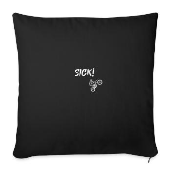 SICK Motocross - Sofakissenbezug 45 x 45 cm - Schwarz - Vorne