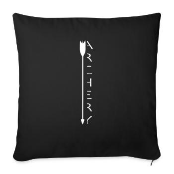 Tir à l’arc Tir arc Archery arc flèche arc - Housse de coussin décorative 45 x 45 cm - noir - Devant