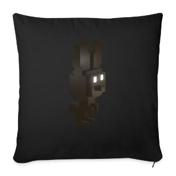 Black School Bunny Mascot: Fitness Coach T shirt - Sofa pillowcase 17,3'' x 17,3'' (45 x 45 cm) - black - Front