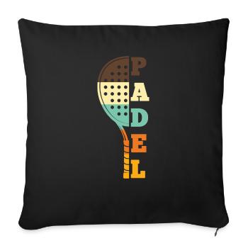 Padel Tennis Paddle Paddle Ball Padel Platform - Sofa pillowcase 17,3'' x 17,3'' (45 x 45 cm) - black - Front