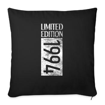 Cadeau d’anniversaire 30e édition limitée 1994 - Housse de coussin décorative 45 x 45 cm - noir - Devant