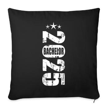 Bachelor 2025 Vintage - Sofakissenbezug 45 x 45 cm - Schwarz - Vorne
