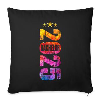 Bachelor 2025 Vintage - Sofakissenbezug 45 x 45 cm - Schwarz - Vorne