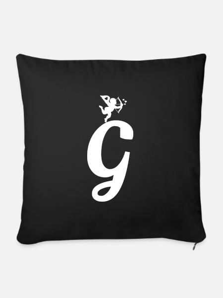 G - Sofakissenbezug 45 x 45 cm - Schwarz