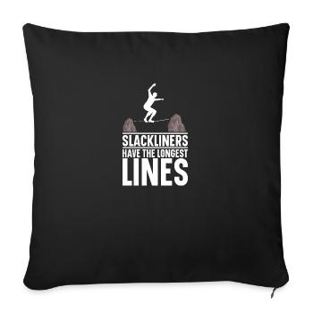 Slackliner Board Gear Slackline Swing Set - Housse de coussin décorative 45 x 45 cm - noir - Devant