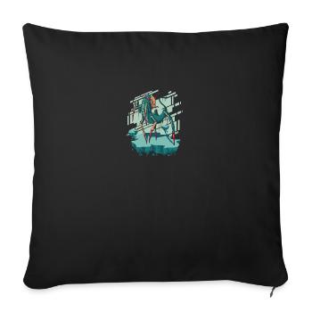Gruselige gruselige Spinne-Dämon Kreatur Gruselige - Sofakissenbezug 45 x 45 cm - Schwarz - Vorne
