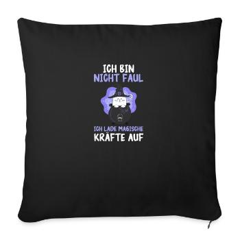 Sorcière Sorcière Balai Sorcière Costume Halloween - Housse de coussin décorative 45 x 45 cm - noir - Devant