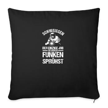 Soudage Soudeurs Soudeurs - Housse de coussin décorative 45 x 45 cm - noir - Devant