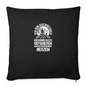Master Roofer Roofer - Sofa pillowcase 17,3'' x 17,3'' (45 x 45 cm) - black - Front